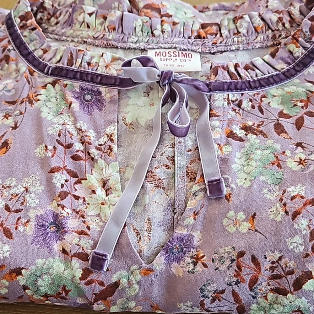 NWT MOSSIMO SUPPLY CO.  LONG  FLOWER BLOUSE/ DRESS - Picture 12 of 12